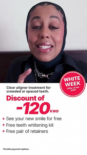 This is the strongest and most irresistible offer Basma makes — only once a year!  If you’re planning to transform your smile, this is your golden chance to start your treatment and join thousands of people in Kuwait who decided to take action and fix their crowded or spaced teeth. We’re the top-rated aligner provider in Kuwait  thanks to the exceptional results we’ve achieved for our patients. | Basma | Facebook