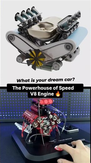 The Powerhouse of Speed: V8 Engine 🔥 #v8engines #shorts #engine