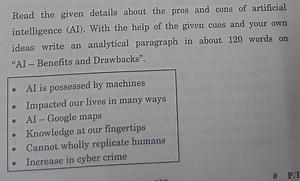 Read the given details about the pros and cons of artificial in... | Filo