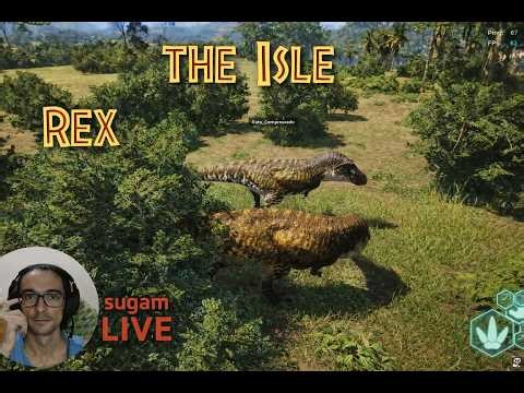 The Isle - MMO de dinossauros | Tentando sair da moita | Rex? | Sevidor OASIS SA | BR/EN L39