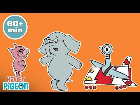 The Pigeon and Elephant & Piggie! 💕 | Animated Stories, Read-Alouds & Songs! | Hidden Pigeon Channel