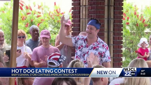 Winner crowned in Savannah hot dog eating contest