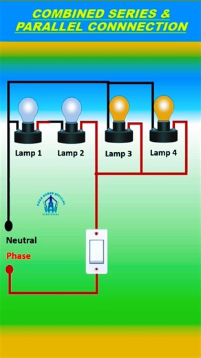 Combined series parallel circuit #electrical #circuitdiagram