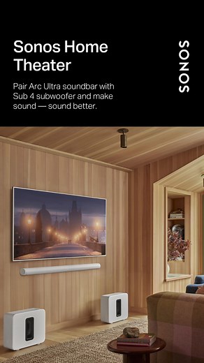 383K views | Experience the perfect pairing for immersive cinematic sound in the comfort of your home. | Sonos | Facebook