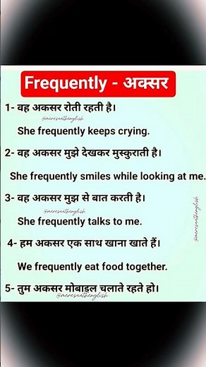 Meaning of Frequently in English #shorts #frequently