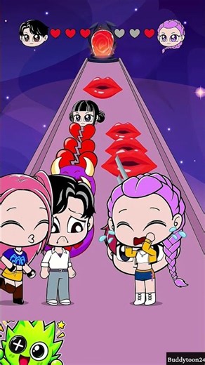 New DEMON KISS Run: Rumi vs. Jinu Day 64 Challenge 👹 | K-pop Demon Hunters #shorts #sprunki