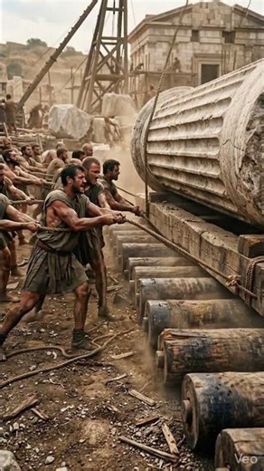 Come i Romani spostavano colonne GIGANTI #history #curiosità #storia