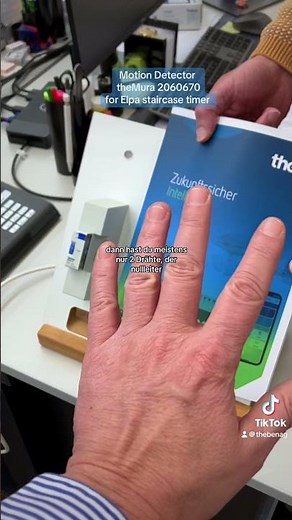 Replace a push-button with a Theben motion detector theMura - without neutral conductor #shorts