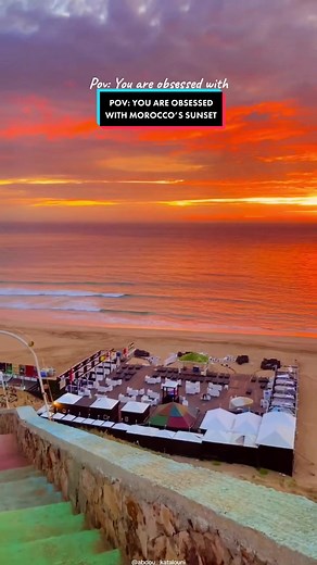 Once you’ve set foot in Morocco, you’ll understand why its sunsets are simply beyond belief. 🌅 Join us to discover the captivating allure that awaits! 🤩 #Visitmorocco #tiktoktravel #morocco #travel #summer
