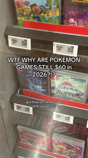 WHY ARE POKEMON GAMES STILL $60 in 2026?!?! #tiktokshopfinds #pokemon #pokemongames #nintendo #switchgames