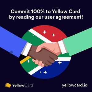16 reactions |  So you've registered an account and verified your personal details. What's next?樂 Read the user agreement!  https://buff.ly/39MMHNH #useragreement #SouthAfrica #YellowCardApp | Yellow Card App | Facebook