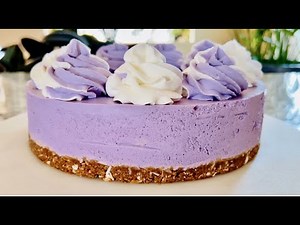 Ube Cheesecake / No Bake Ube Cheesecake / Filipino Dessert / ASMR cooking