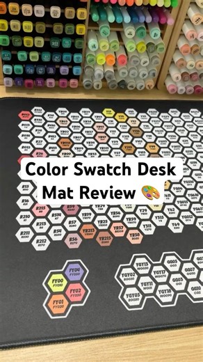 Ohuhu Alcohol Marker Swatch Mat Setup