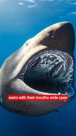 Basking Shark:The Giant Shark That Eats Plankton! 🦈#oceancreatures #wildlife #facts #ytshorts