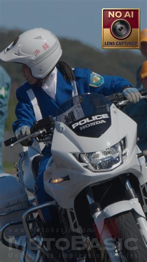 Female Slalom Master Police Motorcycle Rodeo Gymkhana Honda CB1300 Flawless Maneuver Okinawa10