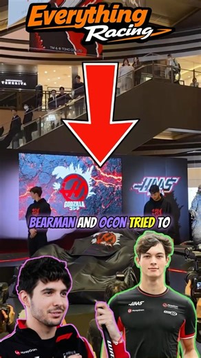 Haas Godzilla Livery REVEAL Goes WRONG with Bearman & Ocon #f1shorts #f1 #haasf1