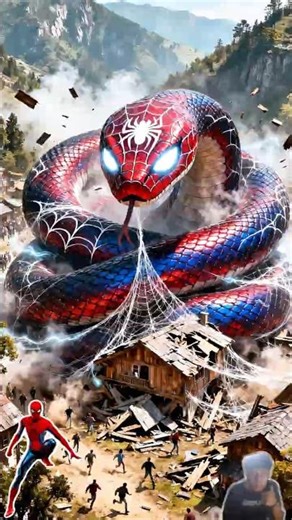 superheroes but giant Python💥Marvel All characters #marvel #spiderman #superhero #avengers