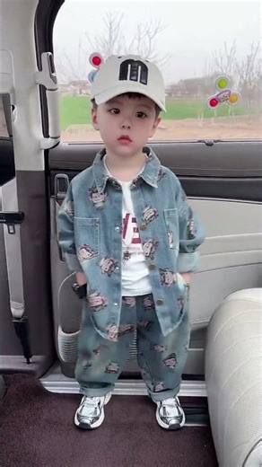 New spring style Nezha cartoon denim suit, casual and fashionable, super cool, made of soft denim