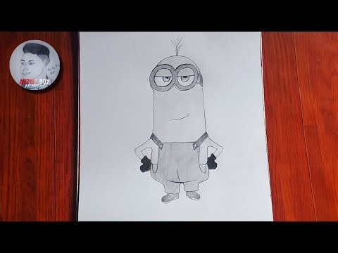 How to draw a Minion | Step by step | Easy minion character drawing lesson
