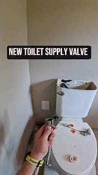 Replacing a toilet water supply valve and line! #plumbingtime