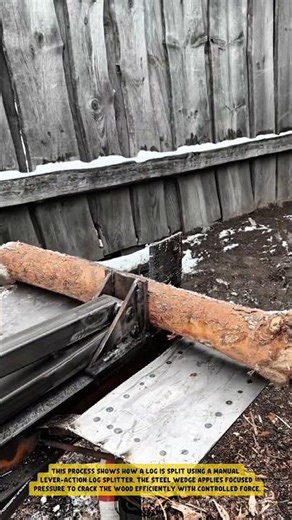 Log Splitting using Manual Lever-Action Log Splitter – Good Tools and Machinery in Daily Work