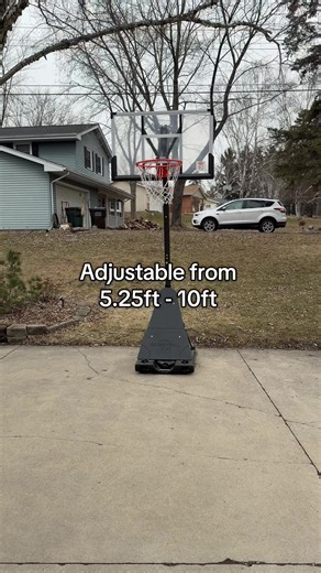 🏀 One hoop. Every age. Every skill level. 🏀 This adjustable basketball hoop grows with your player — easily adjusts from 5.25 ft all the way up to regulation 10 ft! Perfect for little beginners, growing kids, and even adults who want real game height. ✔️ Quick height adjustment ✔️ Sturdy, durable build ✔️ Indoor or outdoor fun ✔️ From first basket to serious practice Stop replacing hoops every year — this is the one that grows with them. 🙌 Tap to grab yours and start shooting today! 🔥🏀 #Bas