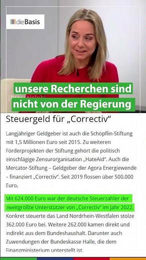 Der dieBasis-Check | deutsche Steuerzahler Unterstützer von „Correctiv“ | dieBasis 2024