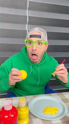 Monster gets red paint on the hands 😂👻 #shorts