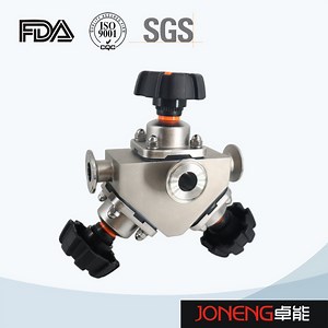 [Hot Item] Flow Controll Zero Dead Leg and Diaphragm Valve 3 Way SS316L with Sampling Outlet