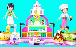 LEGO乐高积木好朋友烹饪大赛场景积木玩具