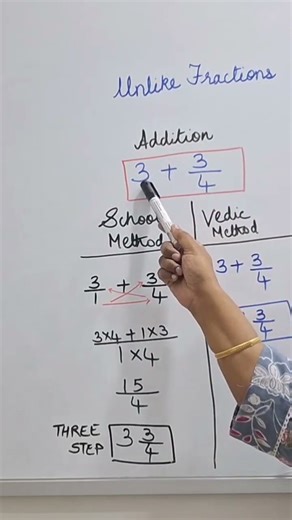 POST 4 : ADDITION OF FRACTIONS - VEDIC METHOD