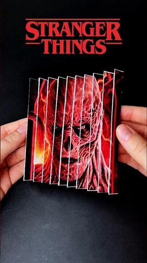 DIY Stranger Things Crafts Vecna Optical Illusion Toy ❤️ Agamograph Paper Craft Tutorial
