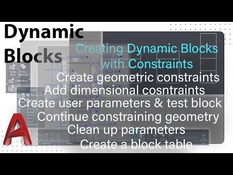 AutoCAD Advanced: Creating Dynamic Block with Constraints
