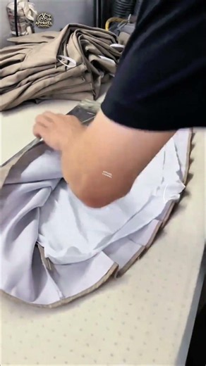 How Garment Factories Perfectly Iron Pleated Uniform Skirt 🔥 #Shorts