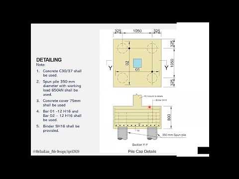 Reinforced Concrete Design Series: Pilecap Design (Beam Method)
