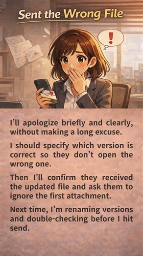 Sent the Wrong File #businessenglishpractice #workmindset #wrongEmail #wrongFile