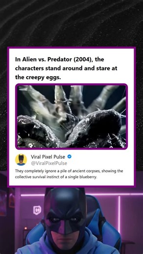 @viralpixelpulse on Instagram: "Alien vs Predator 2004 Characters Stare at Eggs and Ignore Ancient Corpses Highlighting a scene in Alien vs. Predator (2004) where characters act illogically by focusing on one danger while ignoring obvious, equally important evidence of past threats."