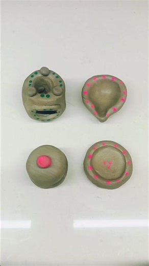 DIY Mini Clay Kitchen Set l Mitti Se kitchen Set kaise banaen #kichen #ytshorts