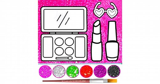 Glitter Beauty Coloring And Drawing - Play Glitter Beauty Coloring And Drawing Online at TopGames.Com