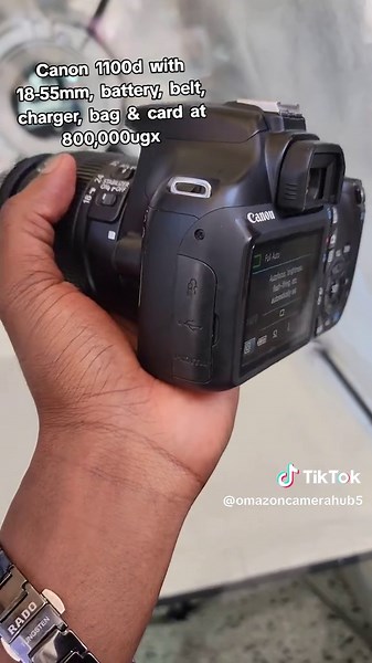 Canon 1100d with 18-55mm, battery, belt, charger, bag & card at 800,000ugx #camera #canon #canon1100d #photographer #videographer #photography #beginnerphotographer #beginnerphotography #beginnervideographer #viralditiktok #contentcreation #sports #vlog #fypp