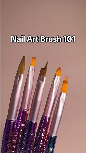 Nail Art Brushes 101 ✨ Learn about different types of nail art brush & their uses #nailart #tutorial