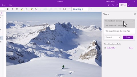 How to share a OneNote notebook