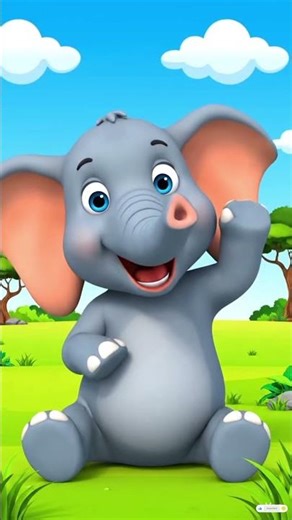 Elephant Dance Song 🐘 Fun Kids Rhyme #shorts #kidsrhymes #animalrhyme
