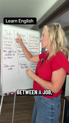 👷🏼‍♂️👩🏽‍🏫💼Job, career, or profession- what’s the difference? #learnenglish #englishteacher #english #foryoupage #fyp