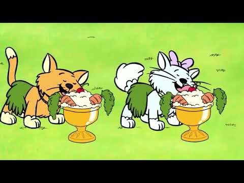 Cartoon characters eating Ice Cream Compilation