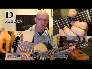 COUNTING CROWS - Mr. JONES Acoustic guitar tutorial and cover w/ chords and lyrics