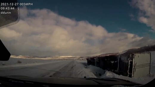 61K views · 253 reactions | Oregon State Police officials are warning drivers of the dangerous road conditions, releasing this video of a crash on Hwy 395 north of Lakeview. https://bit.ly/3Jp97VO "There was no excessive traffic, the truck was not speeding, there were no high winds, it was just black ice that caused this Commercial Motor Vehicle to slide off the roadway and onto its side. Lucky, the truck landed in the soft snow and there were no injuries." | KATU News | Facebook