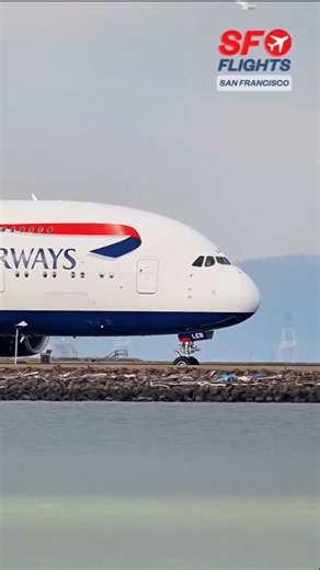 🛫 The iconic British Airways A380 preparing for its long flight to London. 💡 Smooth taxi, massive engines, and elegant movement of the world’s largest jet. ✈️ Follow for more superjumbo moments and widebody action. #aviationlovers #planespotting #aviationgeek #widebodyjet #superjumbojet #boeingairbus #longhaulflight #britishairways #sfflights #fblifestyle | SF.Flights