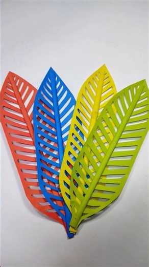 Easy Paper Cut-Out Leaves 🌿 #shorts#youtubecreator#diy#craft#art#tutorial