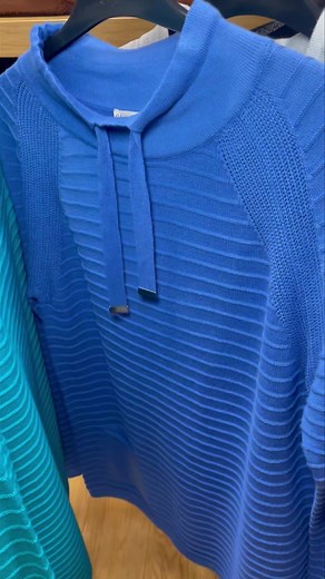 Lebek ribbed funnel neck jumper with front pocket. Off white sizes 16,18 & 20 Turquoise sizes 12,16 & 18 Blue size 12 & 16 only Silver grey sizes 12-20 Black sizes 12-18 Navy sizes 14,18 & 20 Raspberry size 14 & 18 only Cream size 16 & 20 only This jumper fits true to size Reduced from £69/£79 to £29!!!!! For all enquires please call the shop on 028 2582 0808 | Dresser 46